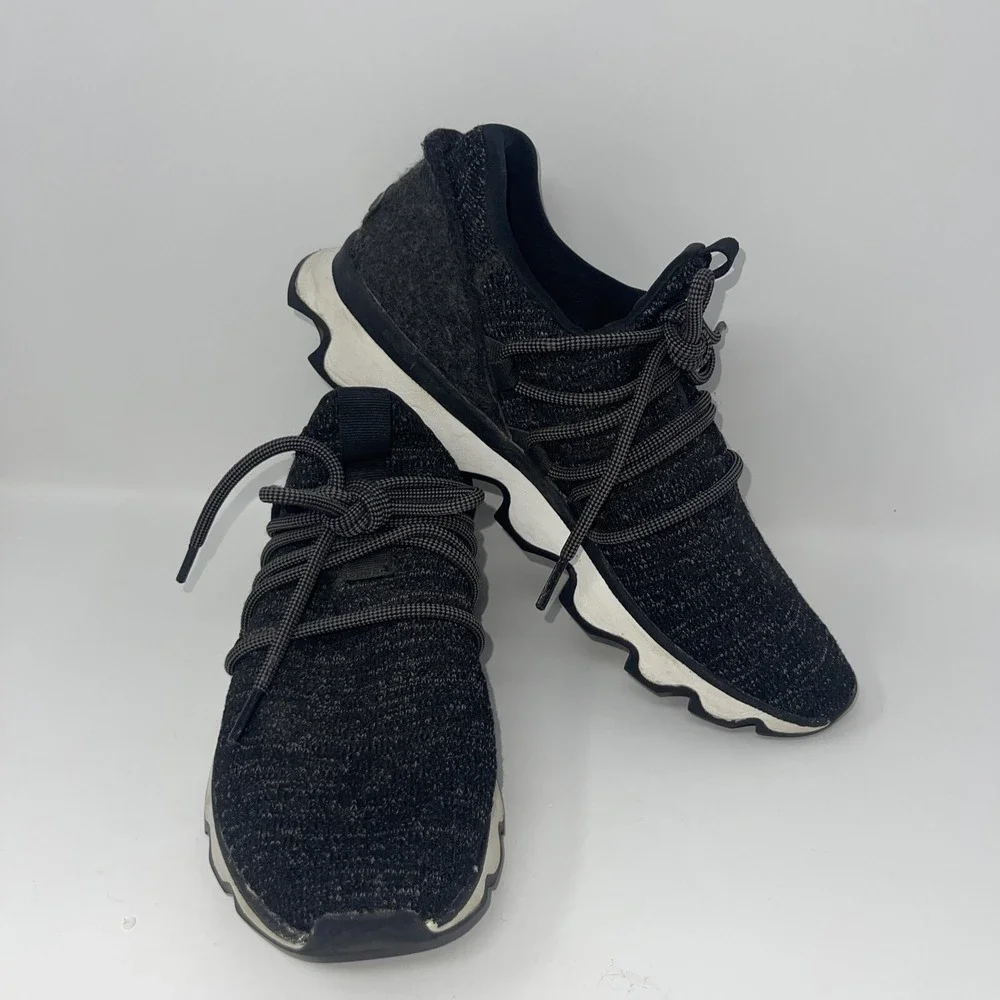 Sorel Kinetic NL3227-011 Sneakers Lace Up Low Top Knit Womens Shoes Size 9 Black